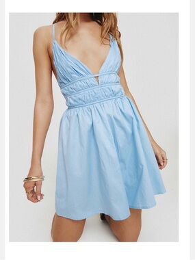 NWT Princess Polly Irie Mini Dress Blue - US 2